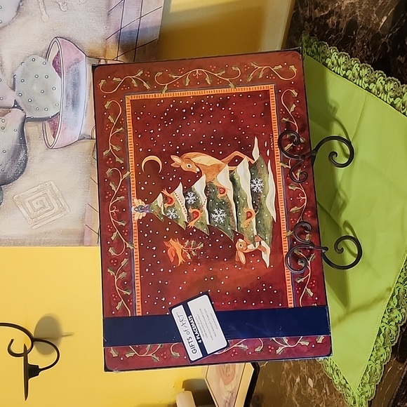 Christmas cork-backed placemat 16" L X 10.5" W - Picture 1 of 6